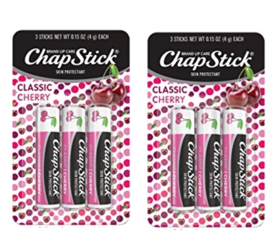 3-Pack ChapStick Lip Balm (Classic Cherry, Original) 2 for $4 ($2 Each). + Free shipping w/ Prime or $25+