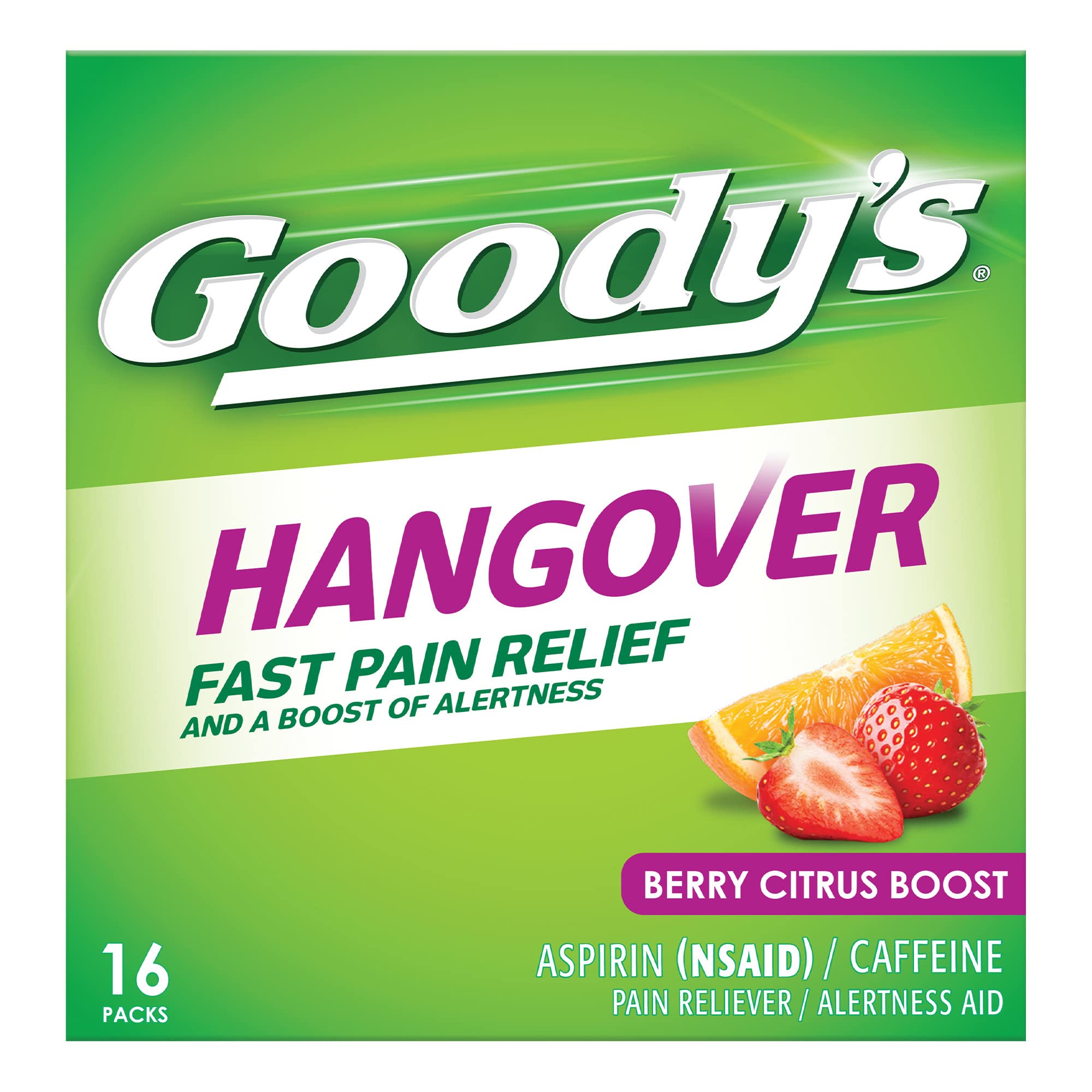 16-Count Goody's Hangover Powders (Berry Citrus) $4.07 w/ S&S + Free Shipping w/ Prime or on $35+