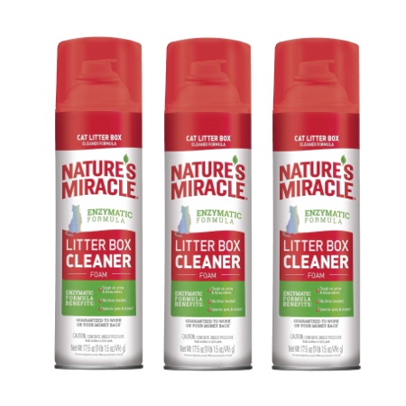 17.5-Ounce Nature's Miracle Litter Box Cleaner Foam 3 for $11.34 ($3.78 Each) + Free Shipping w/ Prime or on $35+
