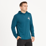 Life is Good Apparel: Men's Fish More Stress Less Long Sleeve Hooded Tee $12.75 &amp; More + Free S/H