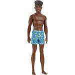 Barbie Ken Beach Doll w/ Black Hair Dressed in Blue Tropical Swim Trunks  $2.99  + Free S&amp;H w/ Walmart+ or $35+