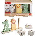 10-Piece Fisher Price Wooden Stack and Sort Animals Toy for Babies and Toddlers $8.49 + Free Shipping w/ Prime or on $35+