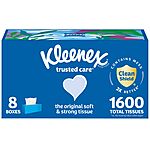 8-Pack 200-Count Kleenex Trusted Care Facial Tissues $13.58 + Free Shipping w/ Prime or on $35+