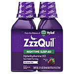 2-Count 12-oz Vicks ZzzQuil Nighttime Liquid Sleep Aid $9.50