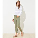 Loft Women's Apparel: Petite High Rise Skinny Crop Jeans $6.70, Plaid Ruffle Cropped Blouse $7.15 &amp; More + FS on $49+