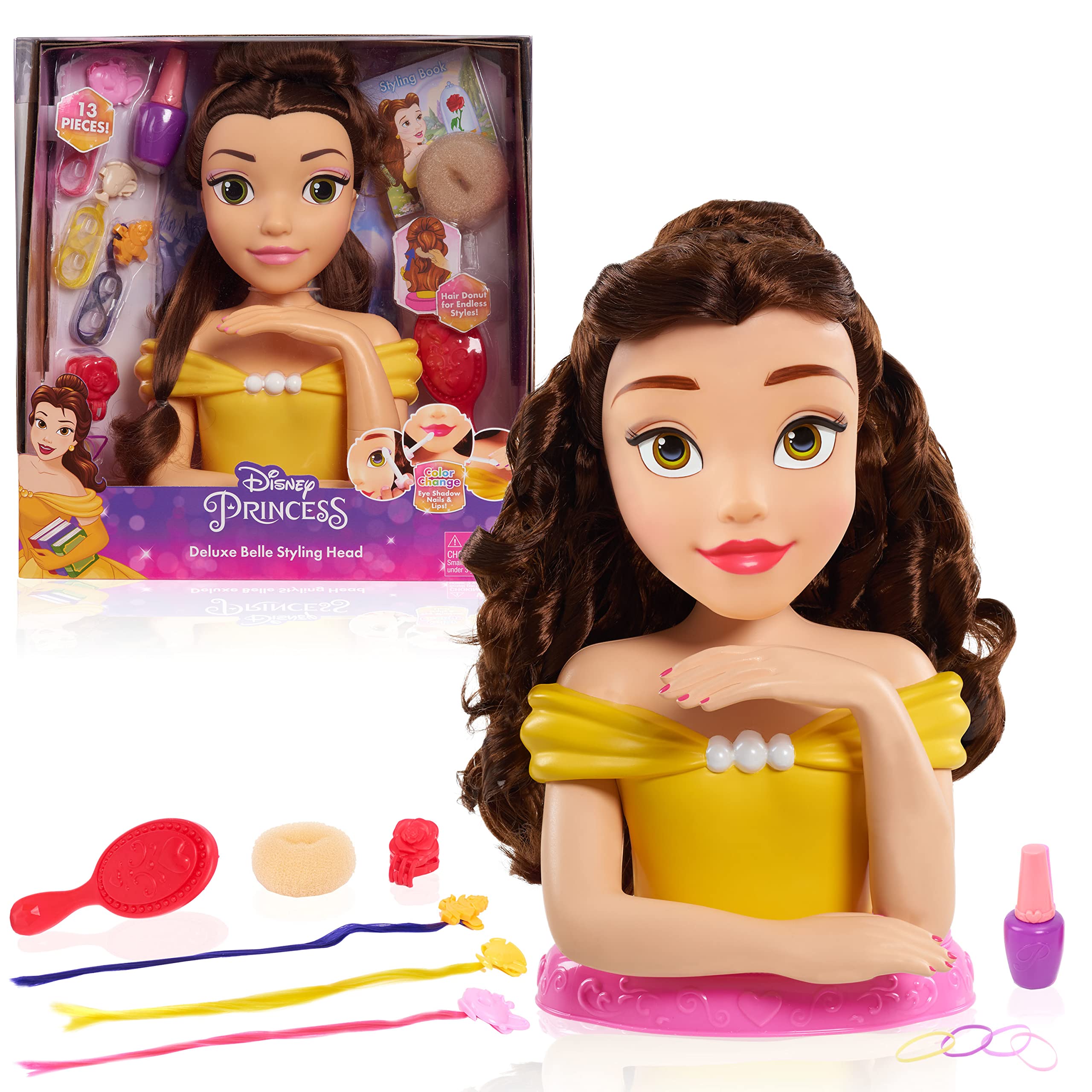 13-Piece Disney Princess Deluxe Belle Styling Head Toy $10.22 + Free Shipping w/ Walmart+ or on $35+