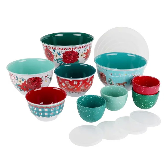 18-Piece The Pioneer Woman Melamine Mixing Bowl Set with Lids from $16.23 (Various Colors) + Free S&H w/ Walmart+ or $35+