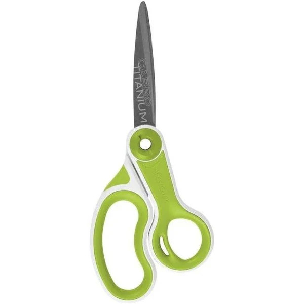 8" Westcott Carbo Titanium Straight Handle Scissors w/ Adjustable Glide (White/Green) $2.57 + Free S&H w/ Walmart+ or $35+