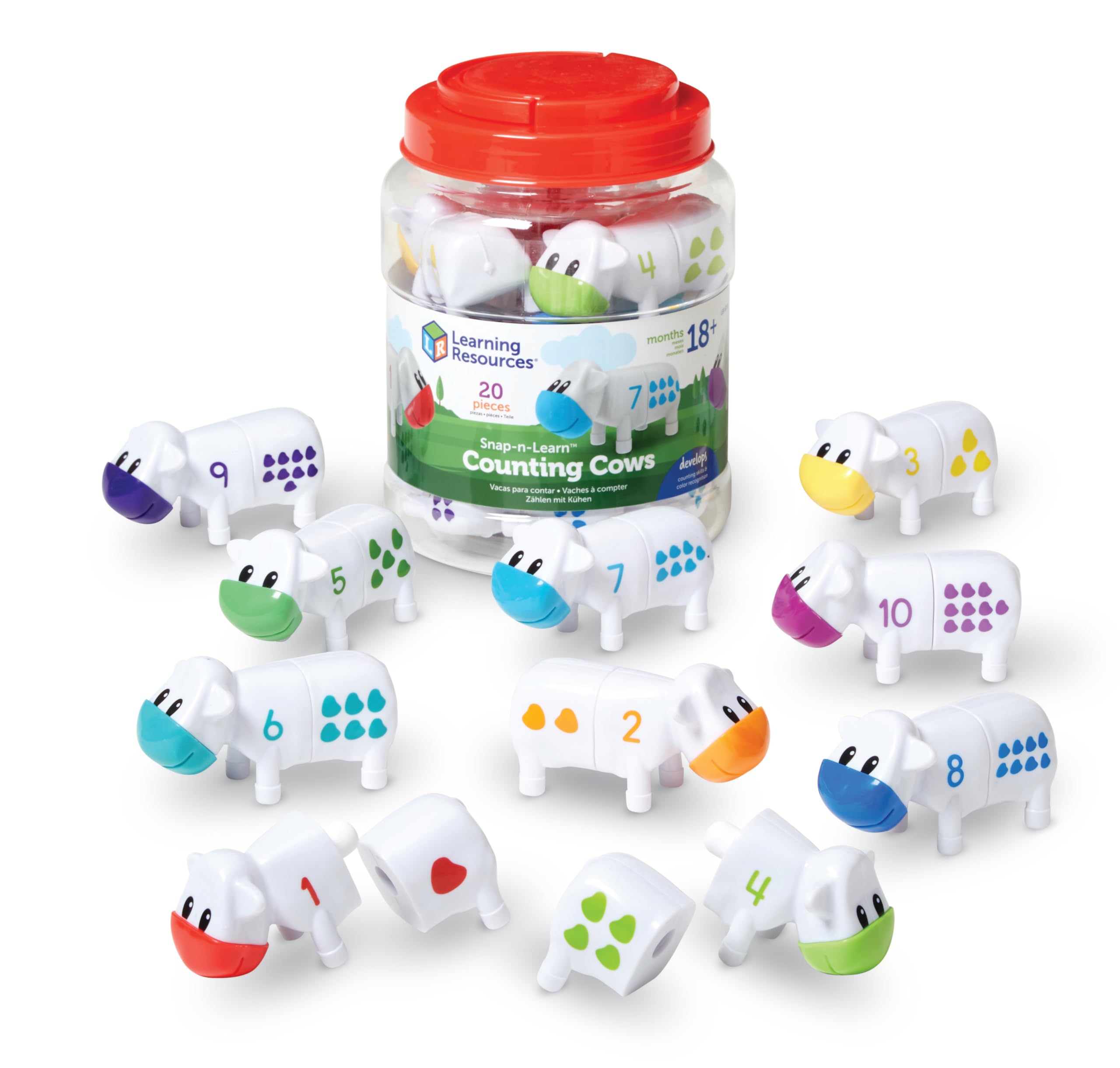 20-Piece Learning Resources Snap-n-Learn Counting Cows Toy Set $11.50 + Free Shipping w/ Prime or on $35+