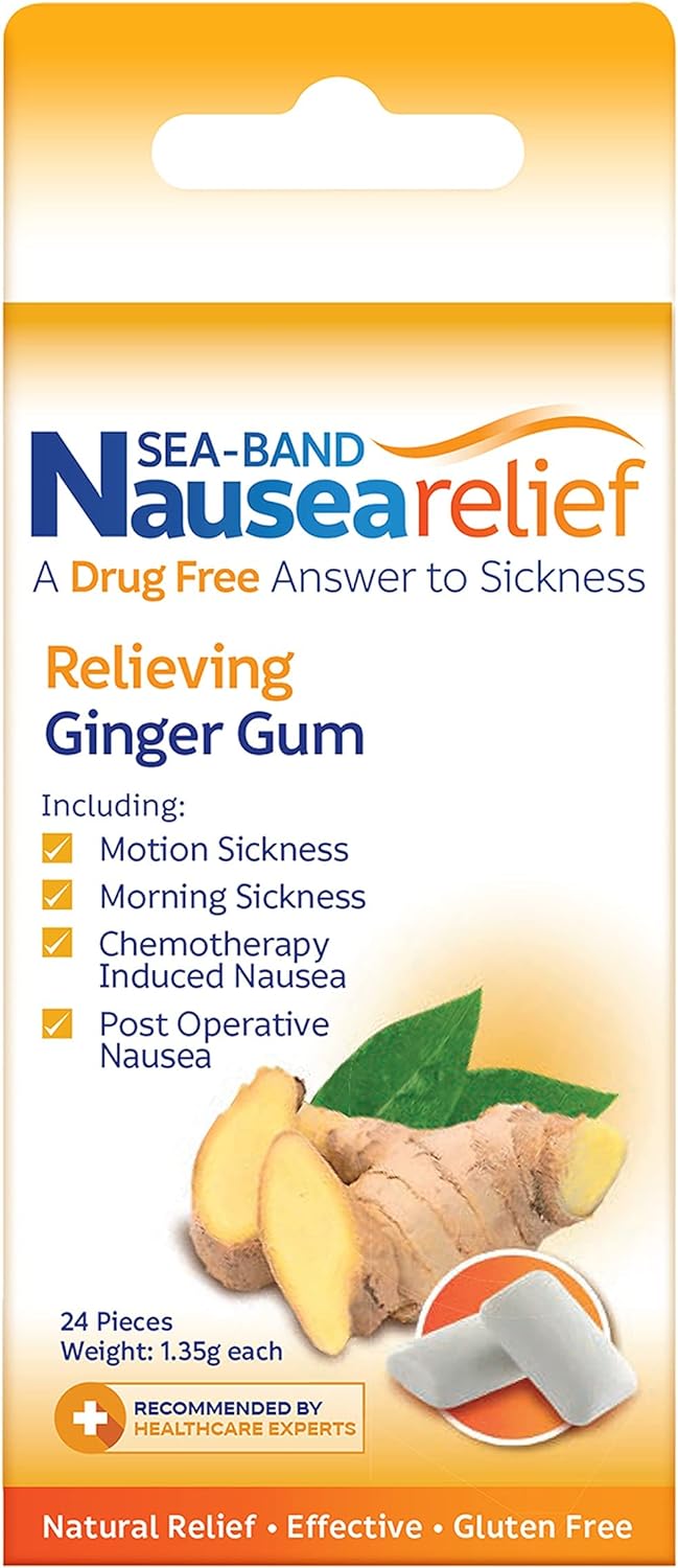 24-Count Sea-Band Anti-Nausea Ginger Gum $4.35, 1-Pair Sea-Band Anti-Nausea Acupressure Wristband $5.48, More w/ S&S + Free Shipping w/ Prime or $35+