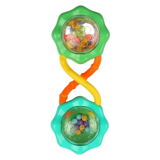 Bright Starts Rattle & Shake Barbell Baby Toy $2.97 + Free Shipping w/ Prime or on $35+ or Free Shipping w/ Walmart+ or on $35+