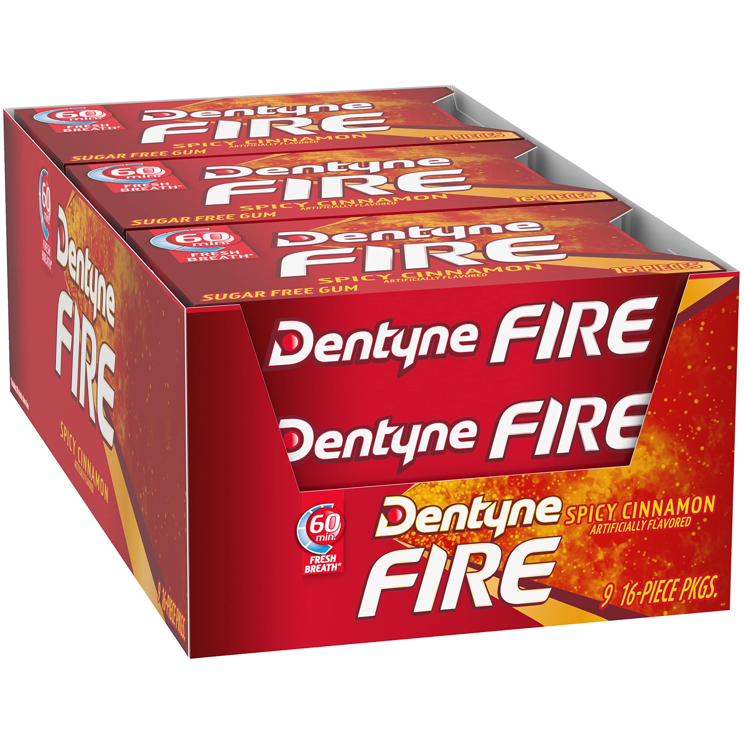 9-Pack Dentyne Fire Spicy Cinnamon Sugar Free Gum $6.54 w/ S&S + Free Shipping w/ Prime or on $35+