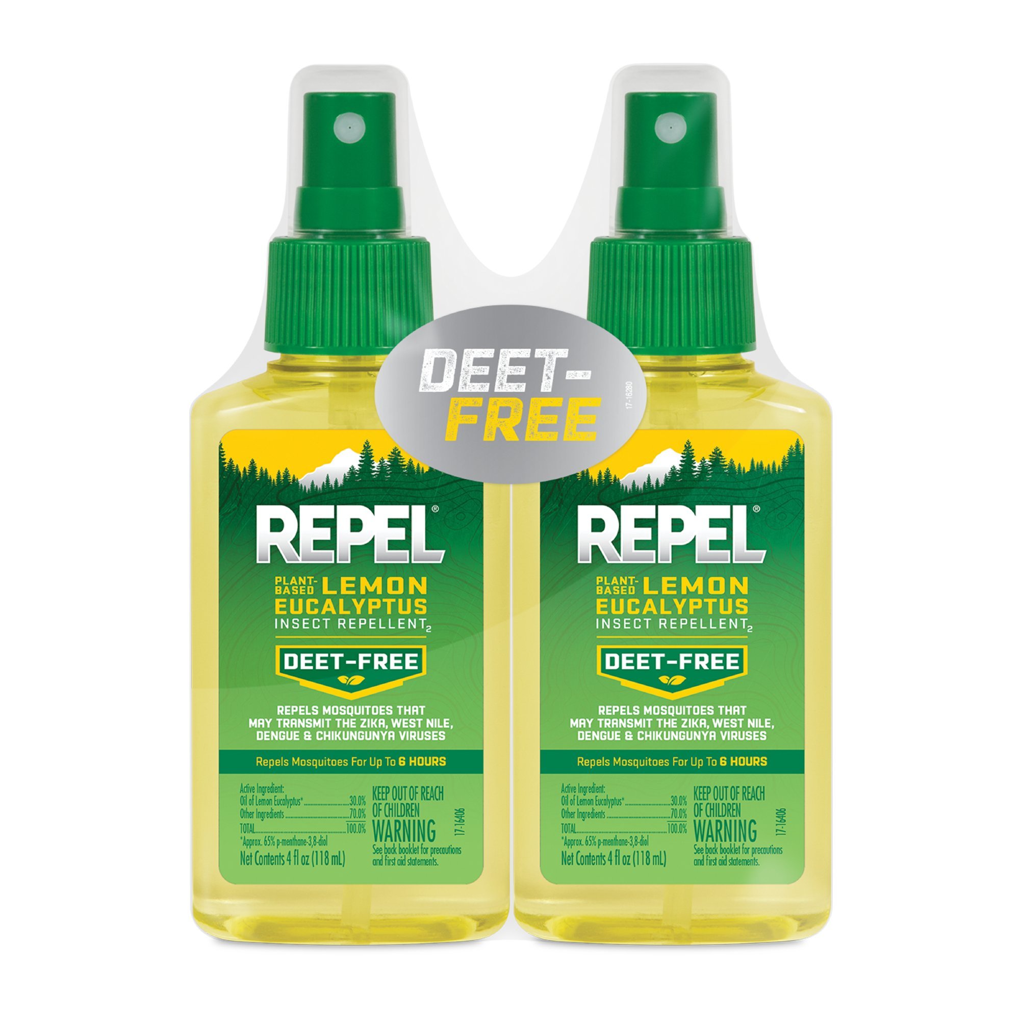 2-Pack 4-Ounce Repel Plant-Based Lemon Eucalyptus Insect Mosquito Repellent Spray $9.08 ($4.54 Each) + Free Shipping w/ Prime or on $35+