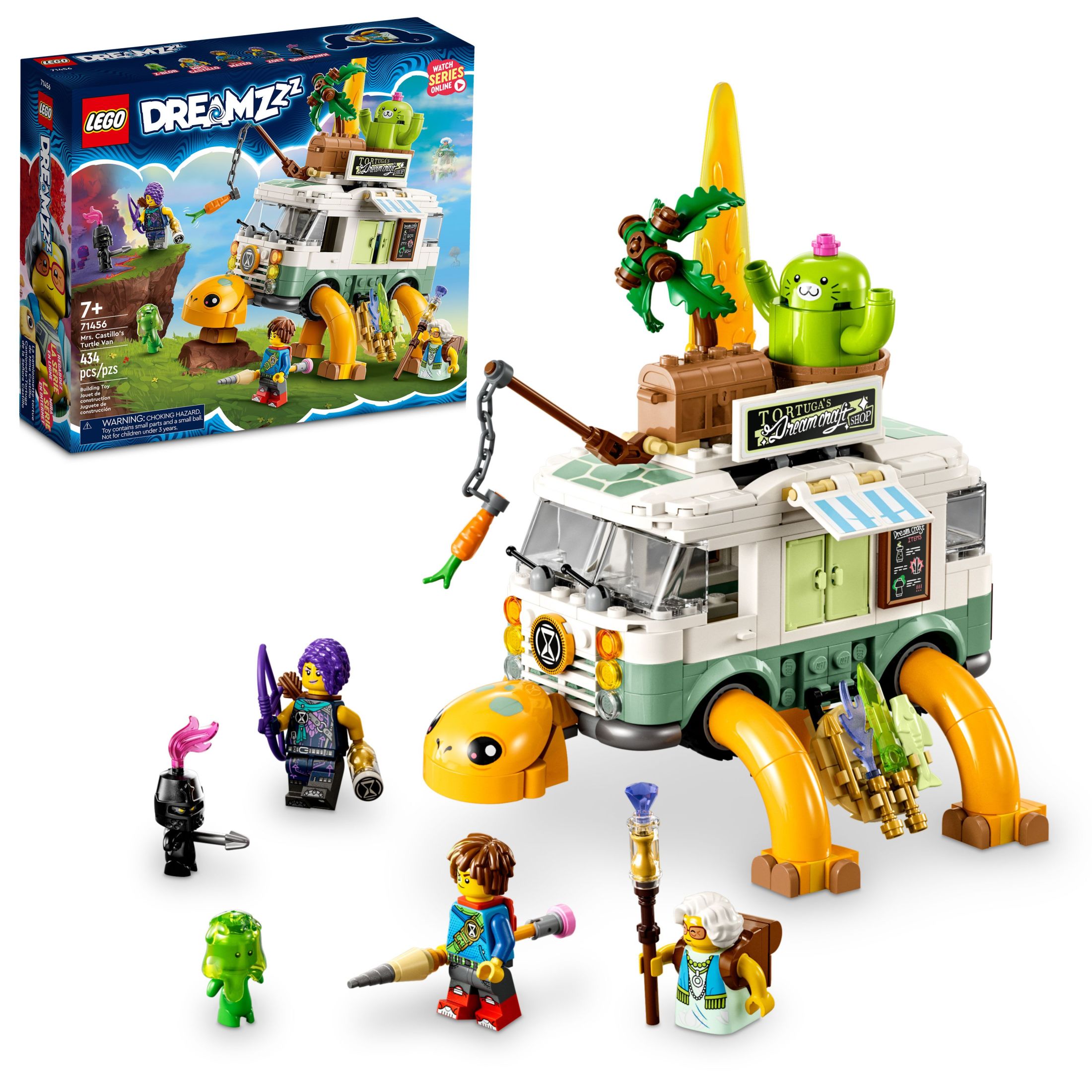 434-Piece LEGO DREAMZzz Mrs. Castillo's Turtle Van Building Set $28 ...