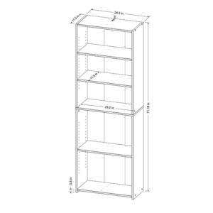 Room Essentials 5 Shelf Bookcase Brown White or Black