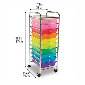Simply Tidy 10 Drawer Rolling Cart