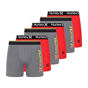 6-Pack Hurley Men's Boxer Briefs: Regrind $18, One & Only Graphic