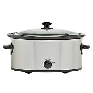 6-Quart Mainstays Oval Slow Cooker $  19.87 + Free Shipping w/ Walmart+ or on $  35+