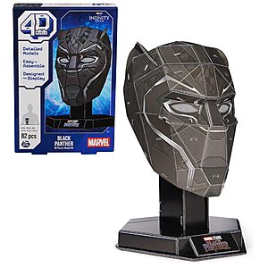 82-Piece 4D Build Marvel Black Panther 3D Puzzle Model Kit w/ Stand $  4.37 + Free Shipping w/ Prime or on $  35+