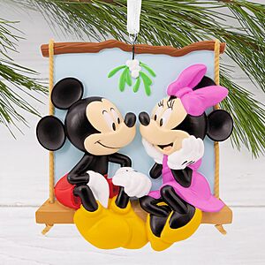 Hallmark Disney Mickey and Minnie on Swing Christmas Ornament $  4.99 + Free Shipping w/ Prime or $  35+