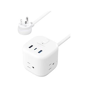 AmazonBasics 3 Outlet + 3 USB Port (1 USB-C and 2 USB-A) Power Strip Cube w/ 5' Cord $6.99 + Free Shipping w/ Prime