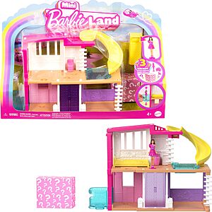 Barbie Mini BarbieLand Doll House Set w/ 1.5" Surprise Doll, Furniture & Accessories $4.50 + Free Shipping w/ Prime or on $35+