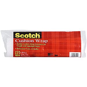 16" x 9' Scotch Cushion Wrap for Packing $2.85 + Free Shipping w/ Prime or on $35+