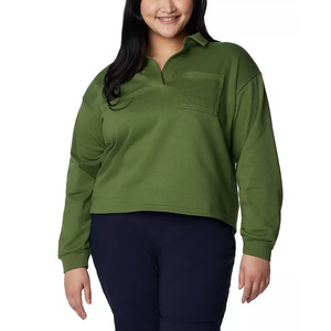 Columbia Women's Plus Size Trek Collared Long-Sleeve Top (Canteen) $10.76 + Free Pickup at Macys or Free Shipping on $25+