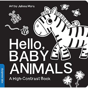 Hello, Baby Animals: A Black-and-White Board Book for Babies $3.04 + Free Shipping w/ Prime or on $35+