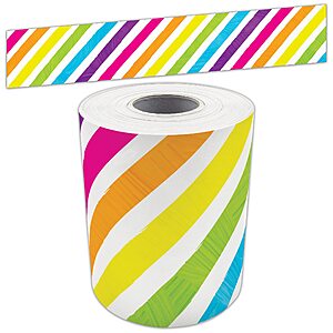 50' Teacher Created Resources Brights 4Ever Stripes Border Trim $2.47 + Free Shipping w/ Prime or on $35+
