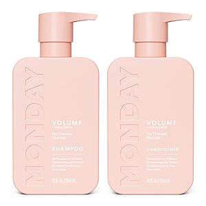 2-Pack 12-Ounce Monday Volume Shampoo + Conditioner Set (For Thin, Fine, and Oily Hair) $9.97 w/ S&S + Free Shipping w/ Prime or on $35+