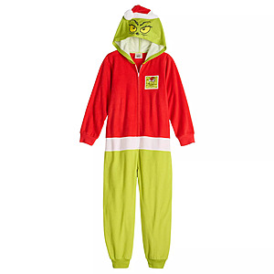 Boys' Grinch Hooded One-Piece Sleeper (Sizes: 4-10) $14.86 + Free Store Pickup at Kohl's + Free S&H on $49+