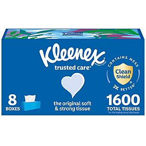 Select Accounts: 8-Pack 200-Count Kleenex Trusted Care Facial Tissues $12.55 w/ Subscribe & Save
