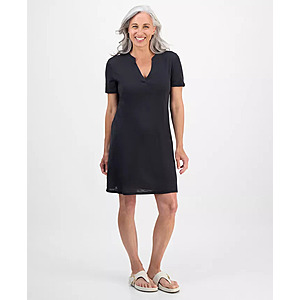 Style & Co Women's Apparel: Petite Spread-Collar Short Sleeve Dress (Various Colors) $8.86, More + Free Pickup at Macys or Free Shipping on $39+