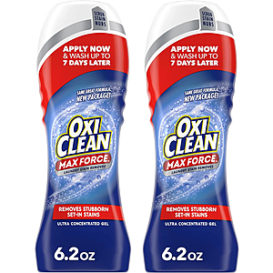 6.2-Ounce OxiClean Max Force Laundry Stain Remover Gel Stick 2 for $5.90 w/ Subscribe & Save