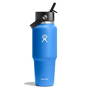 32-oz Hydro Flask Wide Mouth Flex Straw Travel Water Bottle (Cascade) $22.50 