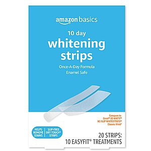 20-Count Amazon Basics 10-Day Teeth Whitening Strips Kit $9.53 w/ S&S + Free Shipping w/ Prime or on $35+