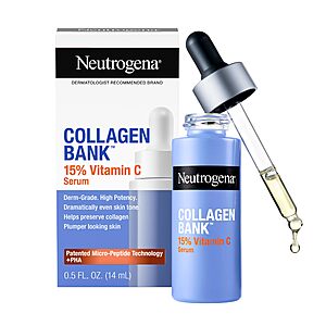 0.5-Ounce Neutrogena Collagen Bank 15% Vitamin C Glow + Tone Booster Serum $11.24 w/ S&S + Free Shipping w/ Prime or on $35