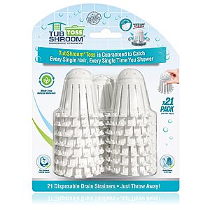 21-ct TubShroom Disposable Bath Tub Drain Strainers $8.50 