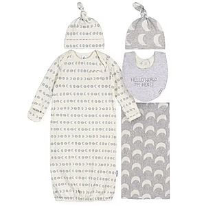 5-Pc Gerber Baby 0-6 Months Gift Set (Gown, Cap, Bib, Swaddle, Blanket & Headband) $7