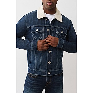 True Religion Men's Jessie Faux Shearling Collar Denim Jacket (Dark Woodland Wash) $34.98 + Free Store Pick-Up at Nordstrom Rack or FS on $89+