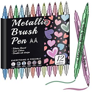 12-Pack Prudiut Metallic Markers $3.99 + Free Shipping w/ Prime or on $35+