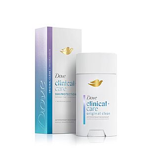 [Prime] 2.6-Ounce Dove Clinical + Care Antiperspirant Deodorant Stick for Women (Original Clean) $7.57 w/ S&S + Free Shipping