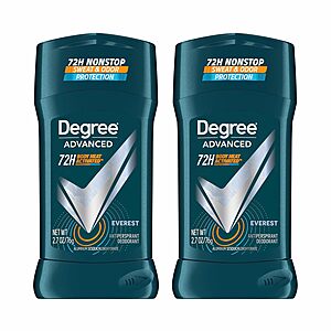 [Prime] 2-Pack 2.7-Ounce Degree Men Advanced Antiperspirant Deodorant Stick (Everest) $4.74 w/ S&S + Free Shipping