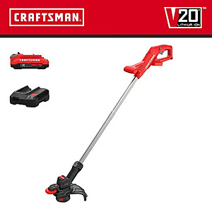Craftsman CMCST915D1 10 in. 20 V Battery String Trimmer Kit (Battery & Charger) $49