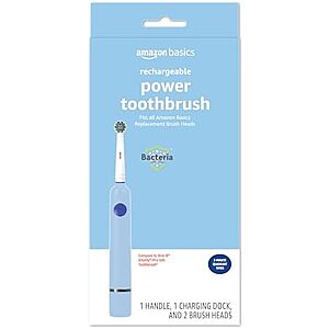 Amazon Basics Power Rechargeable Electric Toothbrush w/ EasyFlex Brush Heads & 2-Minute Timer $8.40 w/ S&S + Free Shipping w/ Prime or on $35+