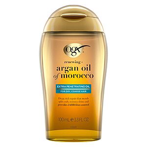 3.3-Oz OGX Renewing+ Argan Oil of Morocco Extra Penetrating Hair Oil $4.34 w/ S&S + Free Shipping w/ Prime or on $35+