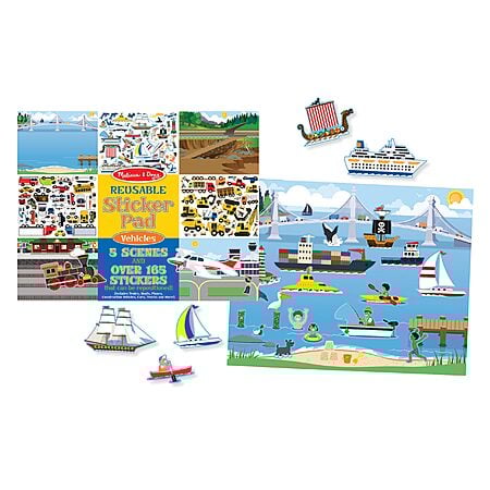 165+-Count Melissa & Doug Reusable Sticker Pad: Vehicles $5.40 + Free Shipping w/ Prime or on $35+