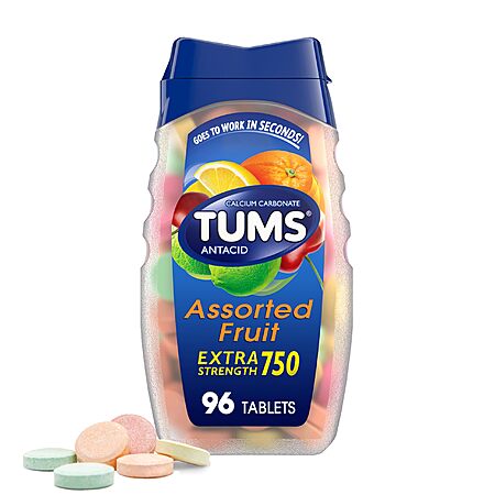 96-Count TUMS Ultra Strength Chewable Antacid Tablets (Assorted Fruit) $3.89 w/ S&S + Free Shipping w/ Prime or on $35+