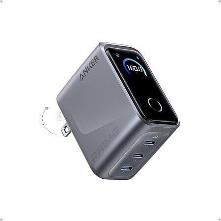 Anker Prime 160W 3-Port GaN USB-C Charger w/ Smart Display & Touch Control $99.99 w/ S&S + Free Shipping